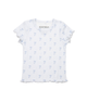 Katie J NYC Girls Marina Pointelle Tee Blue Bows Girls Casual Tops Katie J NYC Blue Y/S (7/8)
