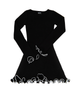 Katie J NYC Girls Ellis Long Sleeve Dress Girls Casual Dresses Katie J NYC Black/Ivory Y/S (7/8)