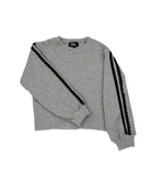 FBZ Girls Harper Grey Pullover With Black Trim Girls Casual Tops FBZ Flowers By Zoe Grey Y/S (7/8)