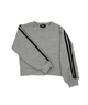 FBZ Girls Harper Grey Pullover With Black Trim Girls Casual Tops FBZ Flowers By Zoe Grey Y/S (7/8)