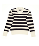 Theme Girls Tiegan Navy and White Striped Sweater Girls Casual Tops Theme-NYC Striped Y/S (7/8)