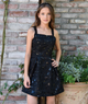FBZ Girls Aviana Textured Sequin Dress Distressed/seasonal girls FBZ Flowers By Zoe Black Y/S (7/8)