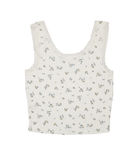 8apart Women Hayes Blue Floral Pointelle Lace Trim Cami Womens Casual Tops 8apart