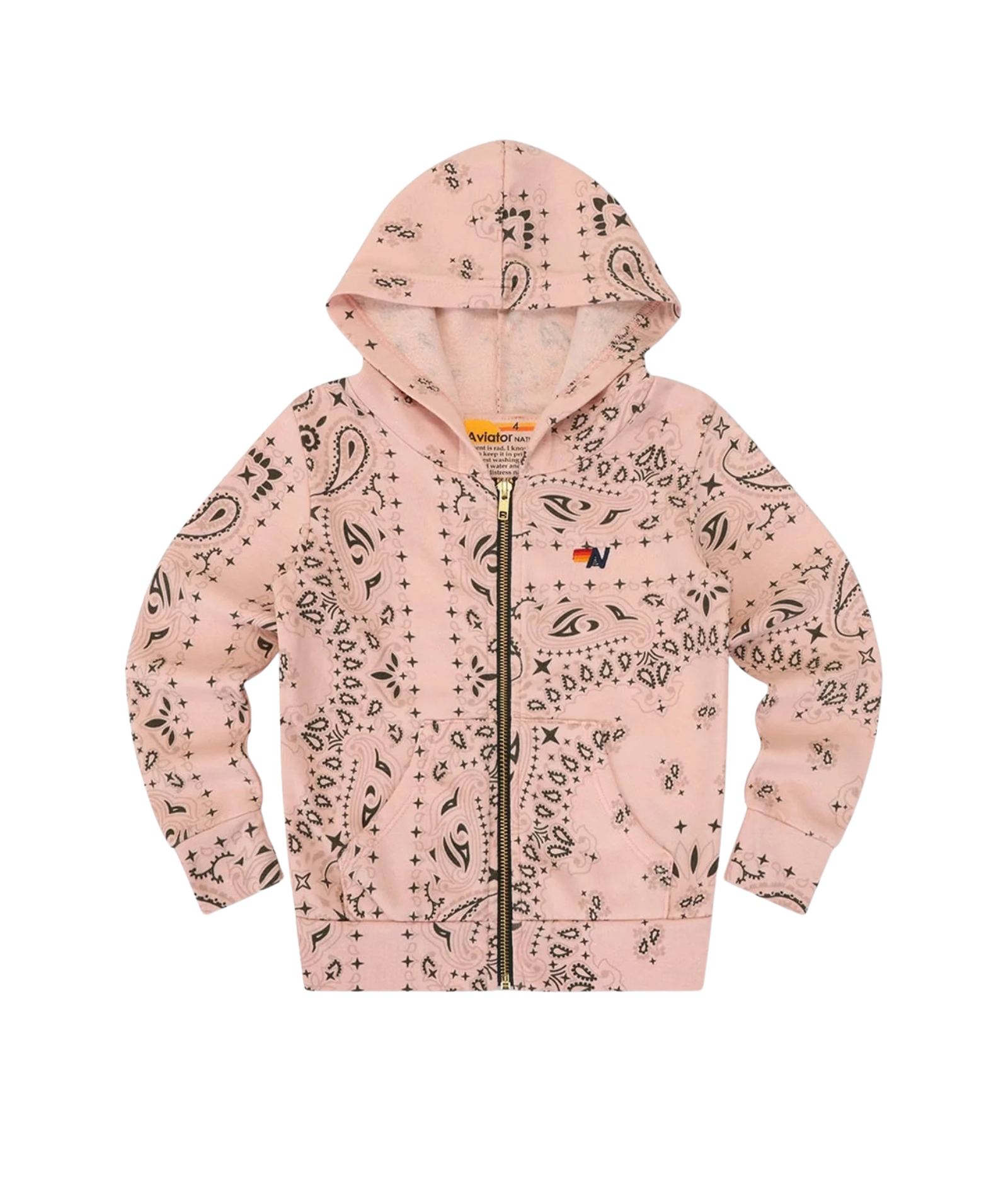 Aviator Nation Kids Bandana Zip Hoodie