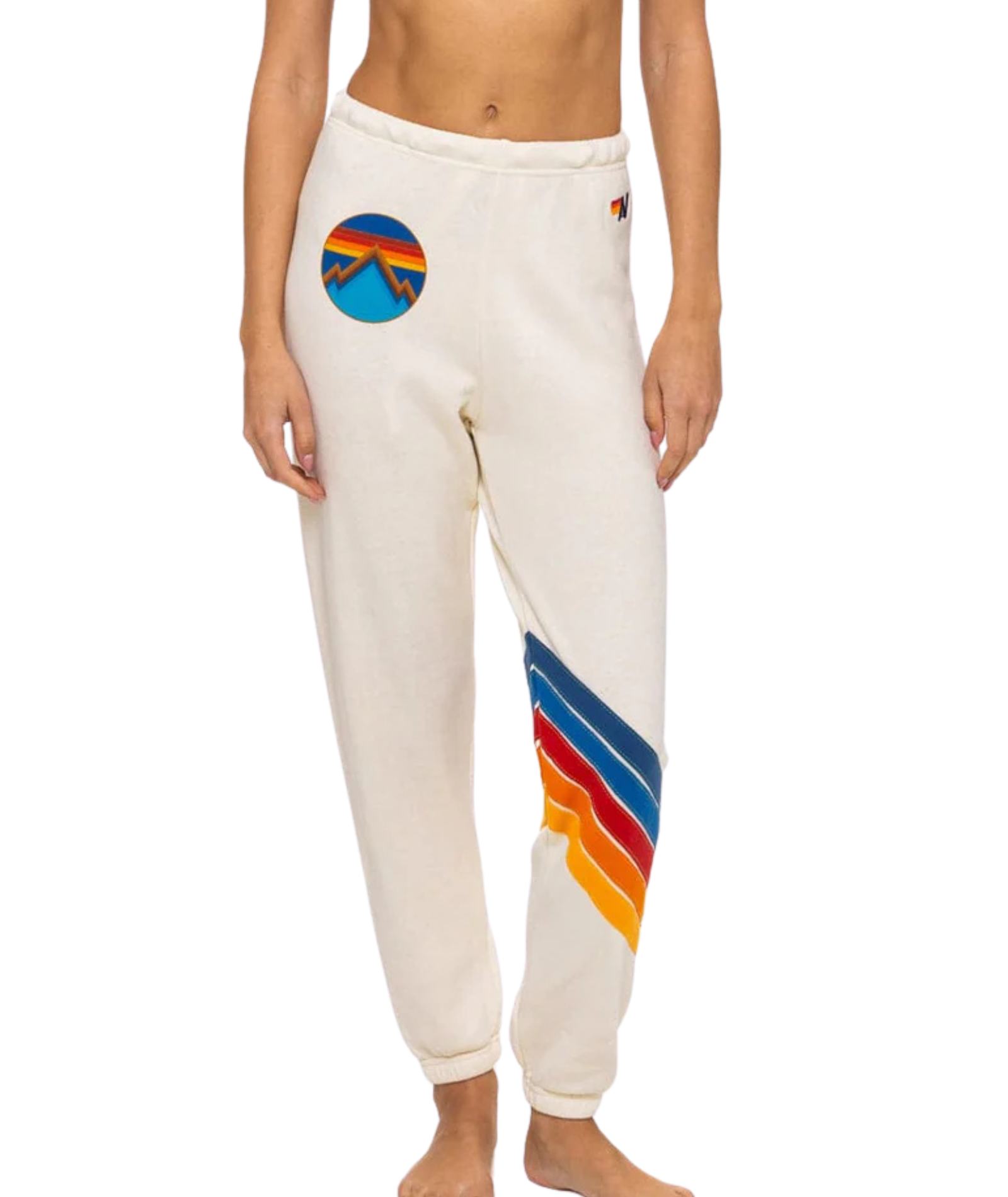 Aviator Nation Women All Seasons Circle Chevron Sweatpants Womens Casual Bottoms Aviator Nation Vintage White Juniors/Women S
