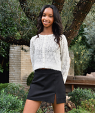 8apart Women Matty Side Slit Mini Skort Womens Casual Bottoms 8apart