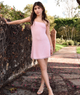 8apart Women Tatiana Mesh Beaded Mini Dress Womens Casual Dresses 8apart Pink Juniors/Women S