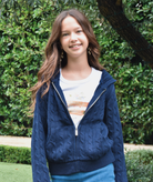 Katie J NYC Girls Collins Zip Sweater Hoodie Girls Casual Tops Katie J NYC