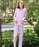 Katie J NYC Juniors Pink Bows Maia Pants PJ Set Accessories Katie J NYC   