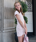 Gold Rush NYC Girls Sloane Ruched Mini Dress Girls Special Dresses Gold Rush NYC