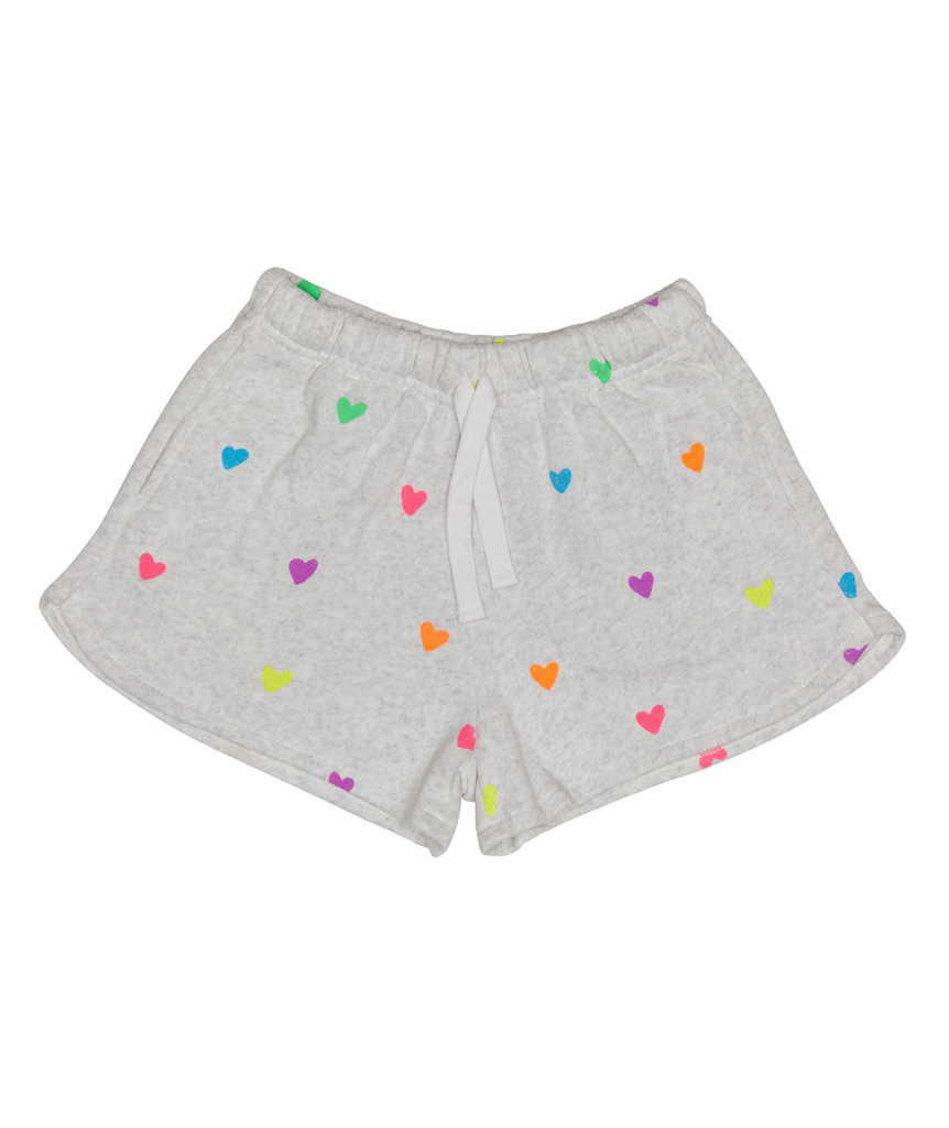 FBZ Girls Betsy All Over Hearts Shorts Girls Casual Bottoms FBZ Flowers By Zoe