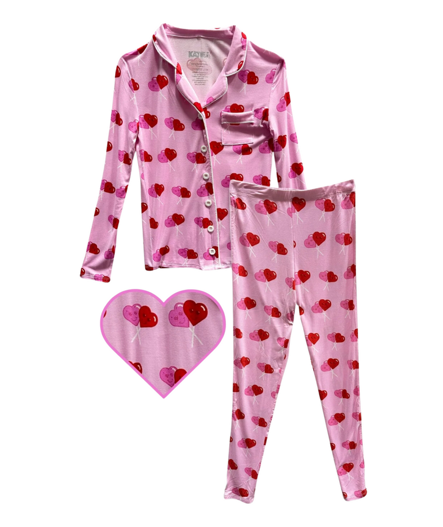 Katie J NYC Juniors Love Lollies Maia Pants PJ Set Accessories Katie J NYC