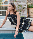 Katie J NYC Girls Black/Gold Lurex Allegra Cami Girls Special Tops Katie J NYC