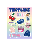 Frankie's Exclusives Cutie Camp Name Vinyl Sticker Set of 12 Camp A Wink and a Nod Multi Tripp Lake