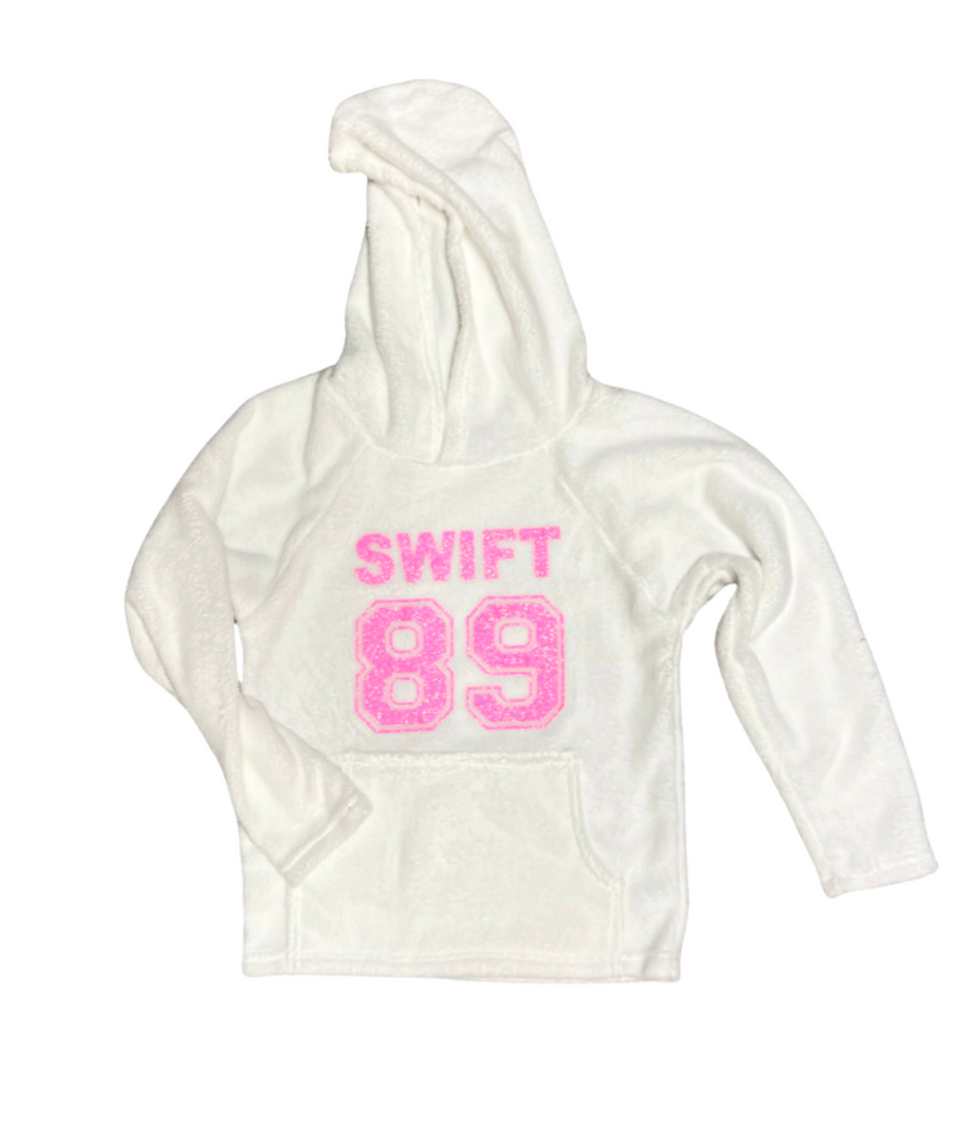 Made with Love and Kisses White/Neon Pink Swift/89 Hoodie Accessories Made with Love and Kisses   