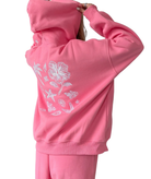 Sunkissed Coconut Juniors Hibiscus Pink Tropical Hoodie Womens Casual Tops Sunkissed Coconut