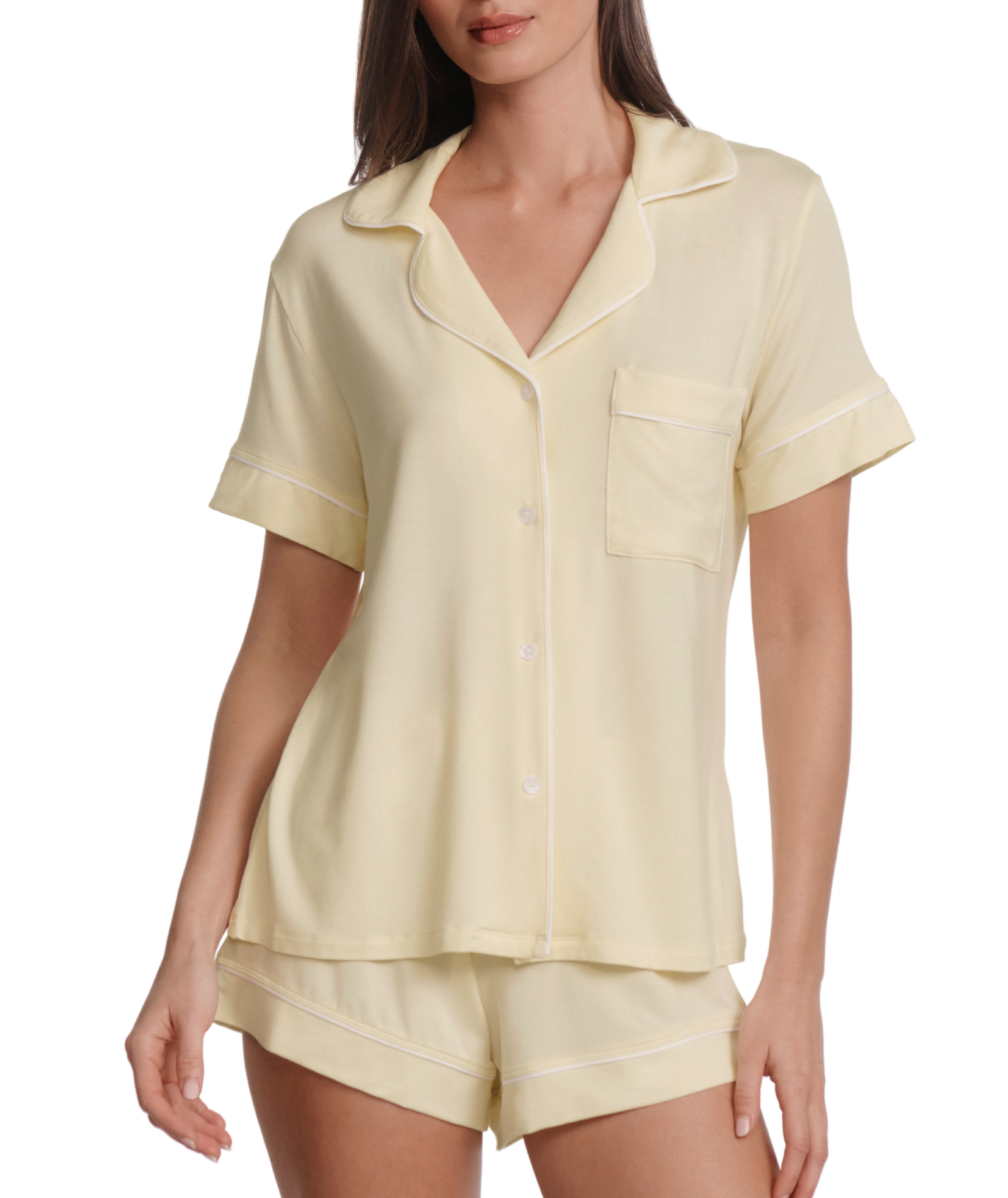 Eberjey Women Gisele Relaxed Shorts PJ Set Buttercream