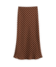 Katie J NYC Girls Anastasia Reversible Maxi Skirt Espresso Polka Dot Bandana