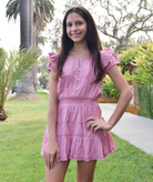 Love Shack Fancy Tween Jeriana Dress Cedar Rouge Girls Casual Dresses Love Shack Fancy Coral Y/S (7/8)
