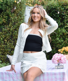 Love Shack Fancy Women Leda Cardigan White Vanilla Womens Casual Tops Love Shack Fancy