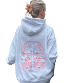 Sunkissed Coconut Juniors Pearl Grey Tropical Palms Hoodie Womens Casual Tops Sunkissed Coconut Pearl Grey Juniors/Women XS