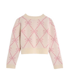 Love Shack Fancy Girls Hani Cardigan Milk Rose Girls Casual Tops Love Shack Fancy