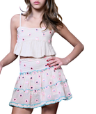 Katie J NYC Girls Meena Peach/Turquoise Top Girls Casual Tops Katie J NYC