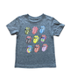 Rowdy Sprout Girls Rolling Stones Tongue Tee Girls Casual Tops Rowdy Sprout Heather Grey Y/4
