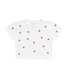 Katie J NYC Girls Mini Cherries Fearless Tee Girls Casual Tops Katie J NYC White Y/S (7/8)
