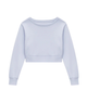 Katie J NYC Girls Tristan Off the Shoulder Sweatshirt Distressed/seasonal girls Katie J NYC Baby Blue Y/S (7/8)