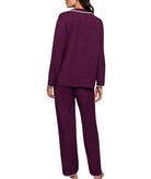 Eberjey Women Frida Long PJ Set Plum/Ivory Purple Accessories Eberjey