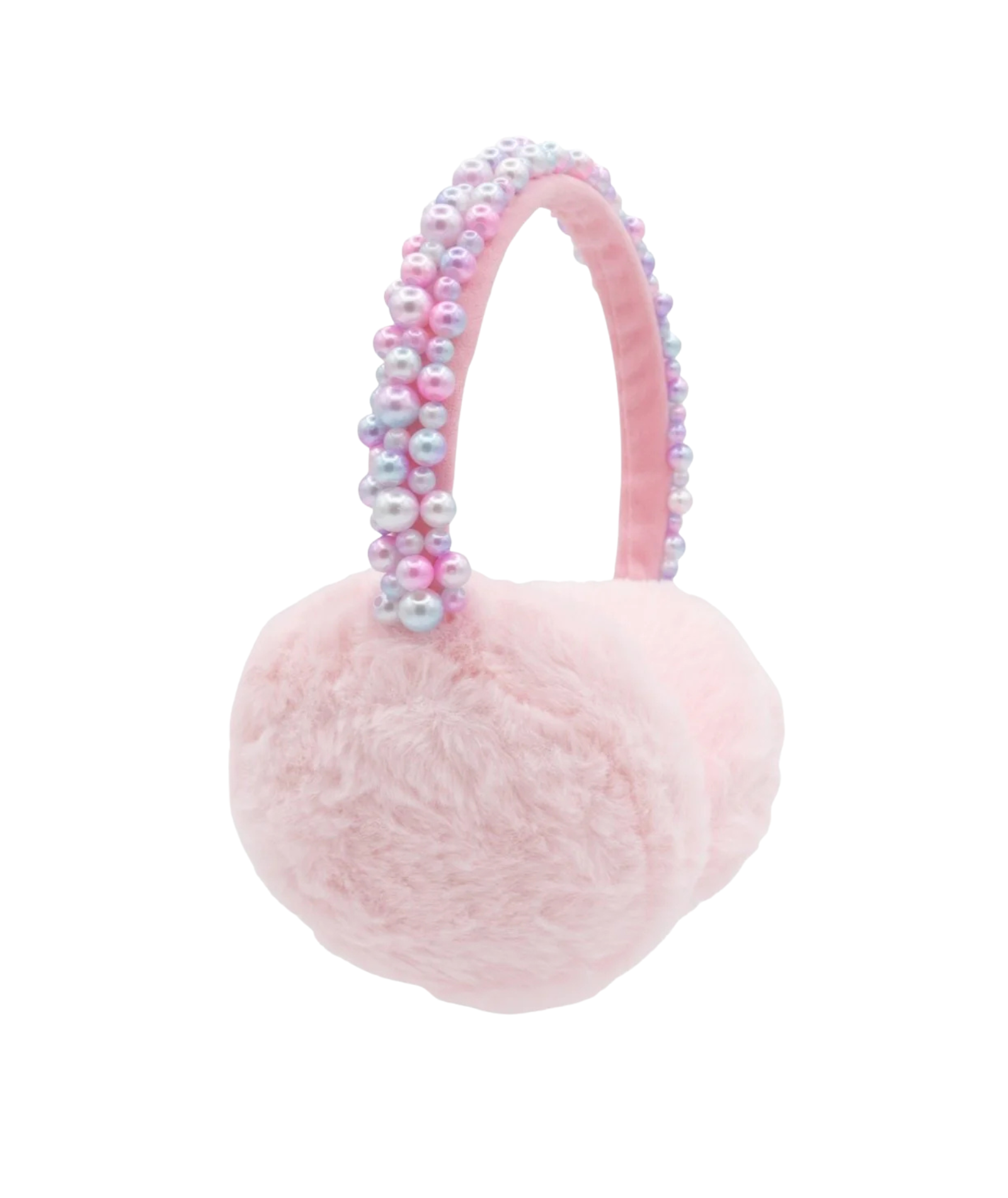 Bari Lynn Ear Muffs Light Pink With Pearls Accessories Bari Lynn Light Pink One Size Fits Most (Y/7-Y/14)