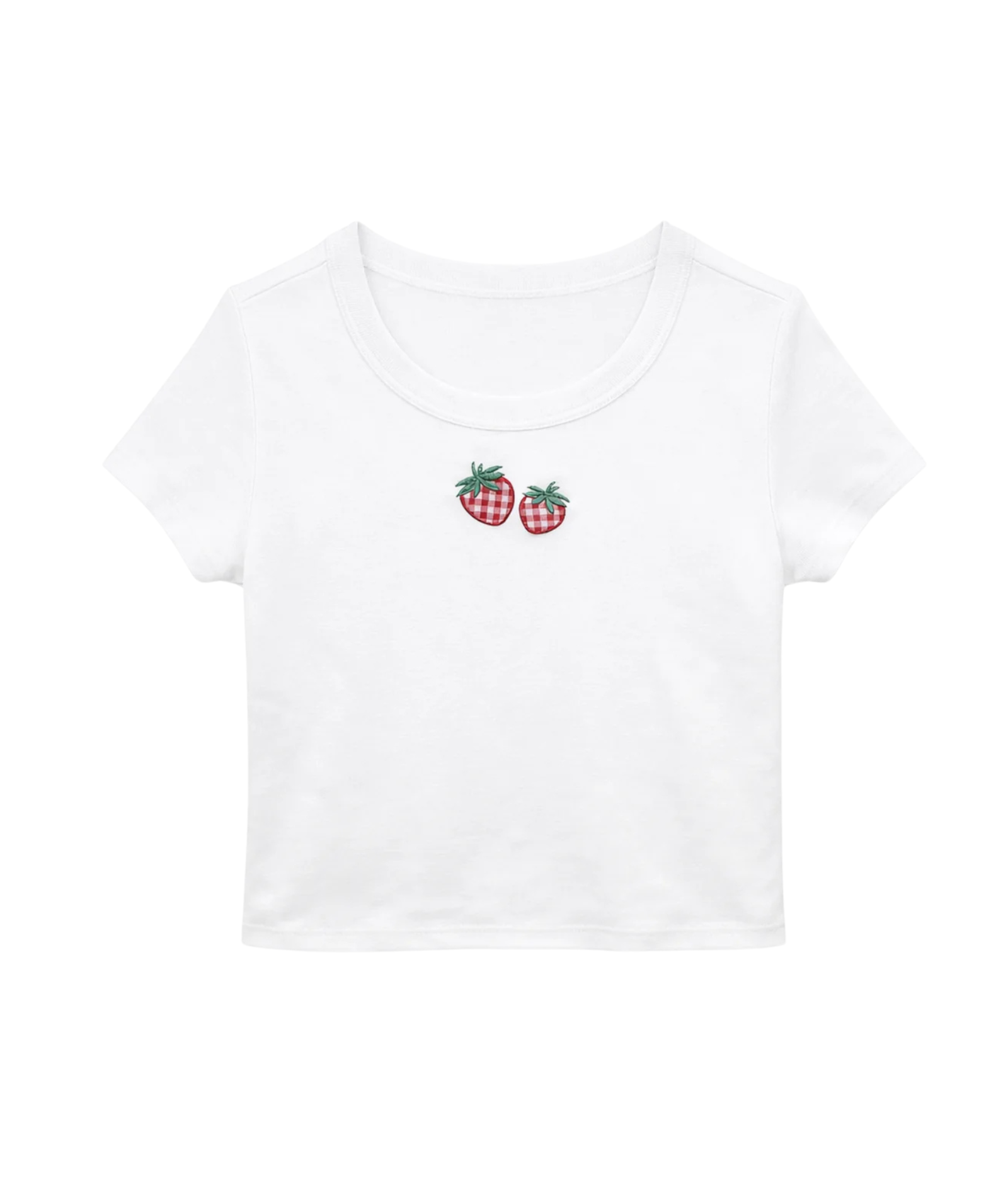 Katie J NYC Girls Strawberry Gingham Tee