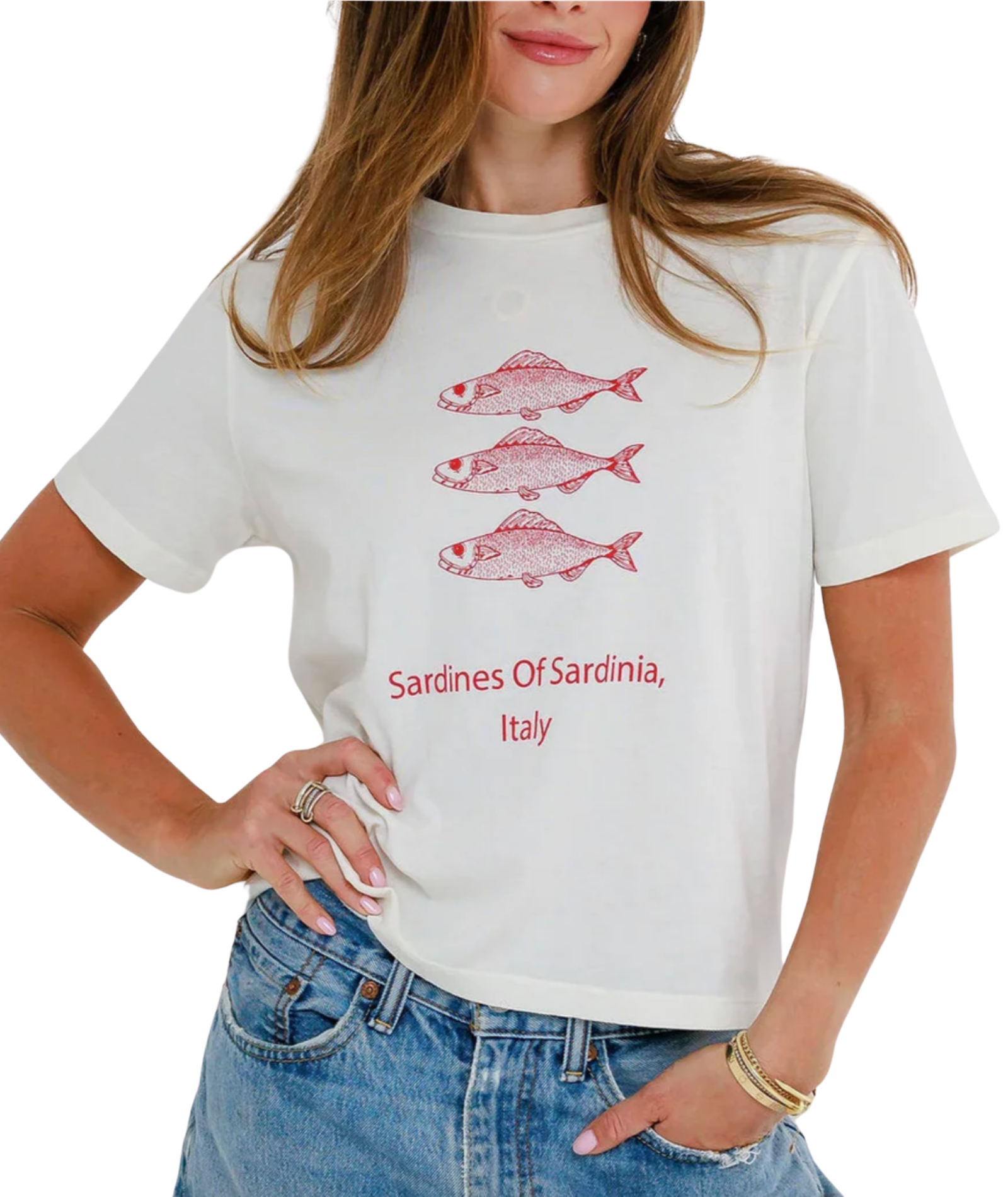 Sunny Somewhere Women Sardines of Sardinia Everyday Tee