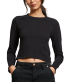 Perfect White Tee Women Jamie Recycled Cotton Long Sleeve Tee Womens Casual Tops Perfect White Tee True Black Juniors/Women XS