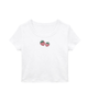 Katie J NYC Girls Strawberry Bow Boxy Baby Tee