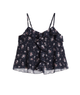 FBZ Girls Avalon Chiffon Navy/Pink Floral Ruffle Cami