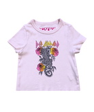 Rowdy Sprout Girls Def Leppard Roses Fitted Tee Girls Casual Tops Rowdy Sprout Preppy Pink Y/4