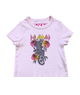 Rowdy Sprout Girls Def Leppard Roses Fitted Tee Girls Casual Tops Rowdy Sprout Preppy Pink Y/4