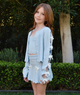 Katie J NYC Girls Gracyn Cardigan Girls Casual Tops Katie J NYC Baby Blue Y/S (7/8)