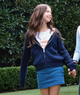 Katie J NYC Girls Collins Zip Sweater Hoodie Distressed/seasonal girls Katie J NYC Evening Blue Y/S (7/8)
