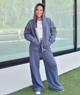 Katie J NYC Girls Cody Zip Hoodie Distressed/seasonal girls Katie J NYC Vintage Blue Y/S (7/8)
