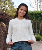 Love Shack Fancy Women Leocadia Cardigan Ivory Womens Casual Tops Love Shack Fancy