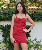 Gold Rush NYC Girls Brynn Red Tie Strap Mini Dress Girls Special Dresses Gold Rush NYC Red Y/S (7/8)