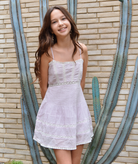 Love Shack Fancy Girls Havrea Dress Orchid Ice Girls Casual Dresses Love Shack Fancy Pink Y/8