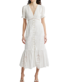 Love Shack Fancy Women Tarragon Dress White Womens Casual Dresses Love Shack Fancy White Juniors/Women 00