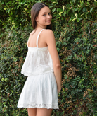 Love Shack Fancy Girls Solena Skirt White Girls Casual Bottoms Love Shack Fancy