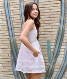 Love Shack Fancy Girls Havrea Dress Orchid Ice Girls Casual Dresses Love Shack Fancy