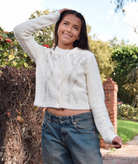 Love Shack Fancy Women Leocadia Cardigan Ivory Womens Casual Tops Love Shack Fancy