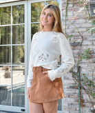 8apart Women Conrad Suede Mini Skirt Womens Casual Bottoms 8apart